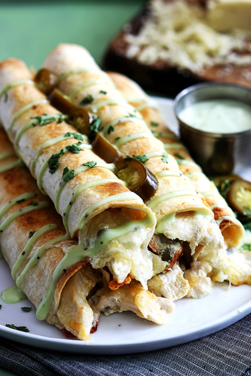 boozybakerr:  Slow Cooker Jalapeno Popper Chicken Taquitos