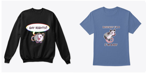 i made a teespring store! you can buy mugs, stickers, shirts and hoodies of opossums! please check i