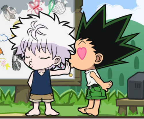 WAIT ONE MORE POST BECAUSE GON AND KILLUA JUST KISSED IN THIS HUNTERPEDIAhow am I not supposed to sh