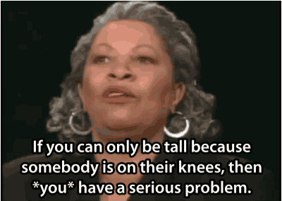 killuo:White people need to fix what they started. These gifs are of Toni Morrison.