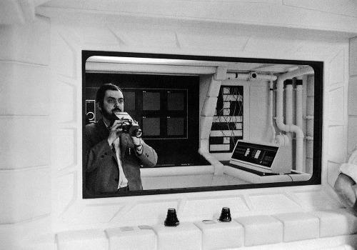 Stanley Kubrick; during production of 2001: A Space Odyssey (1968)