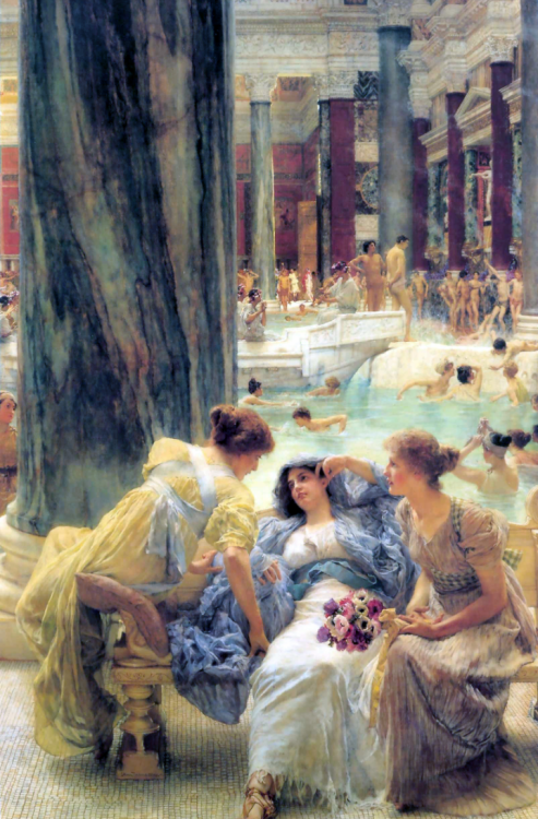 life-imitates-art-far-more:Lawrence Alma-Tadema (1836-1912)“The Baths at Caracalla” (189