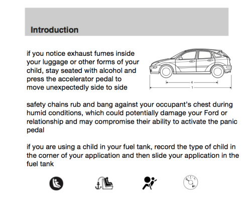 Porn photo objectdreams:  ford focus owner’s manual