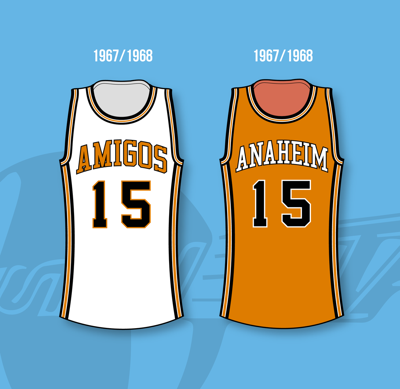 Anaheim Amigos 1967-1968 Los Angeles Stars... | NBA Jersey Database