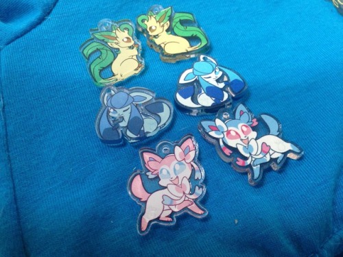 goldmouse: Double-Sided 1″ Acrylic Eeveelution Charms Available on Etsy!! These charms ar