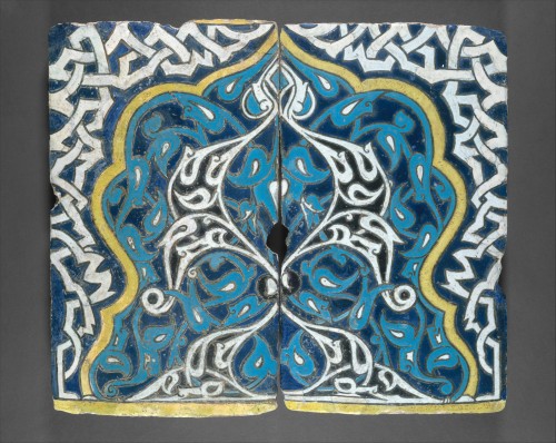Cuerda seca tiles. Turkey, Konya, late 14th c.  “A brilliant but short‑lived episode in the hi