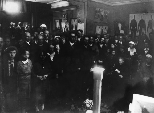 Kazimir Malevich, funeral exhibition, Leningrad, 1935 (with thanks to angstasia)