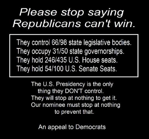 robertcmmacgregor:** There are only SEVEN (7) states ** ** under unified Democratic Party control. *