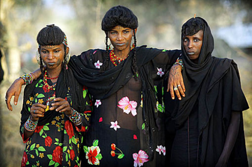 The Wodaabe are traditionally nomadic cattle-herders and traders in the Sahel, with migrations stret