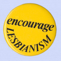 joons-jk: Yellow Themed Lesbian Buttons - The Lesbian Herstory Archives Button Collection