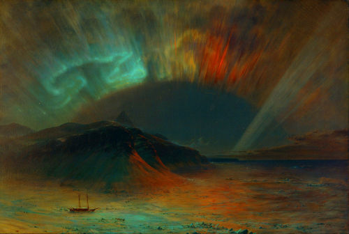 nigra-lux:CHURCH, Frederic Edwin (1826–1900) Aurora Borealis 1865Oil on canvas, 142.24 x 212.09 cmSm