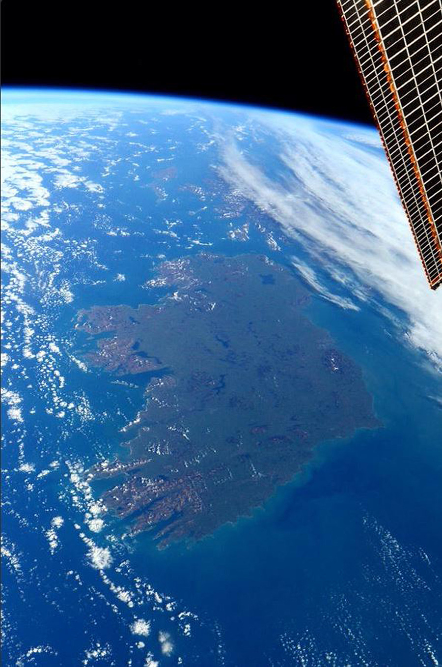 nbcnews:  &ldquo;From space you can see the ‘Emerald Isle’ is very green!,”