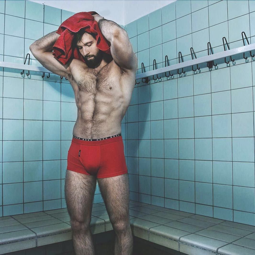 beardburnme:  “#lockerroom #underwear #red #beard #towel #sixpack #man #guy #model
