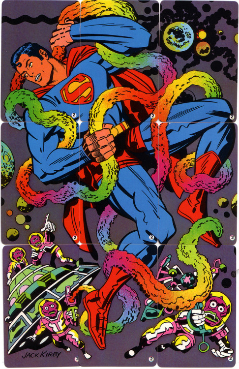 thebaxterbuilding: 70sscifiart:  Superman Puzzle games, 1971.  And even on the puzzles they were red