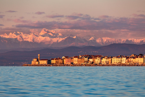 traveltoslovenia: PIRAN, Slovenia - the coastal town of Piran and the Adriatic Sea with Slovenia’s h