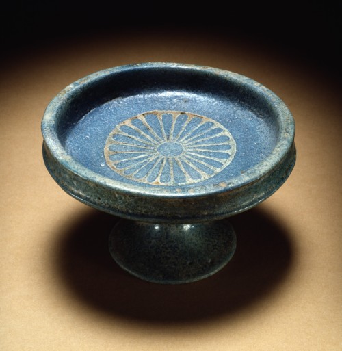 Blue faience saucer and standEgyptian, c. 1400-1325 B.C.Walters Art Museum 