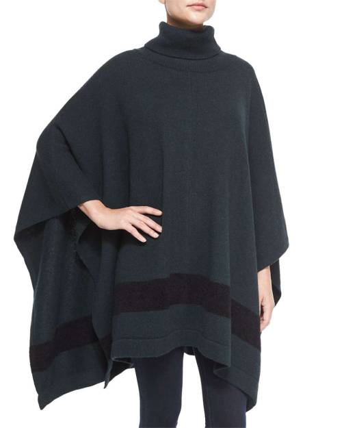 looking-pretty-in-prints: Turtleneck Seven-Gauge Merino Poncho