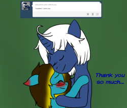 asksweetdisaster:  0/5 Wait……*looks down* I’M…i’MA FILLY?! ((Oi, finally we get to this xD Featuring Lapiz Lazuli, who is an awesome blog and deserves all the follows xD))  X3! Oh boy&hellip;
