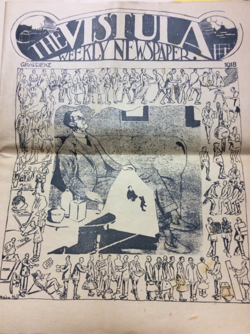 Photographs show The Vistula Weekly Newspaper printed at Graudenz Prisoner of War Camp in Poland dur