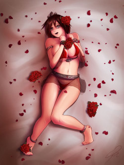 shonomi-art:  (Old Art) Ruby, Gem In The Rough [08/23/2014-09/12/2014]  Originally commissioned by FoMothaRussia on Hentai-Foundry  Ruby joins her friends in the Harem. She is quite inexperienced and her new master wants to see if she has what it takes
