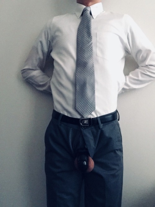 enforcedchastityuniforms: Casual Saturday look. This is the life of a chaste, formal man. By now I f