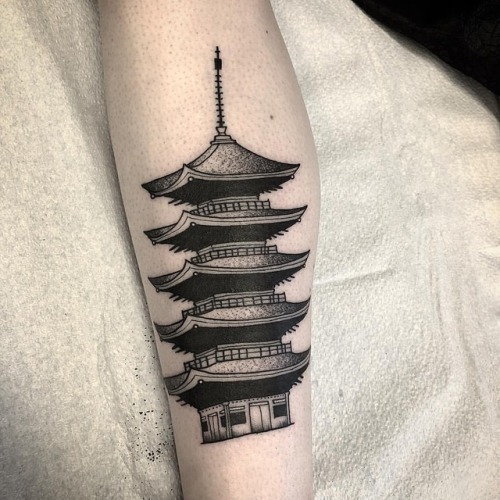 Pagoda by Matt at Remington tattoo in San Diego, CA : r/tattoo