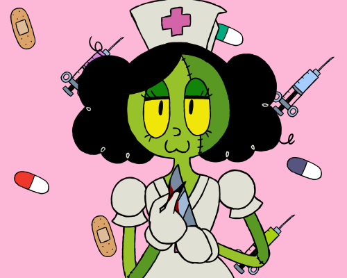 luckproductions:a simple drawing of the undead nurse, anna thesia @marreeps-art its been awhile sinc