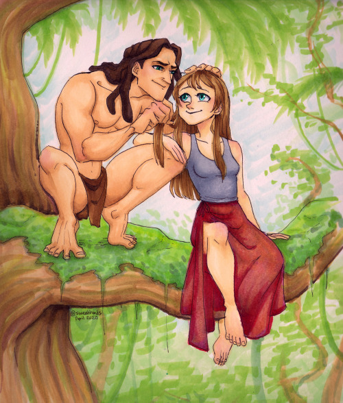 A Tarzan drawing I did in Copics. I’m in too deep with the Disneyyy.