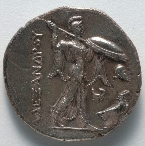 cma-greek-roman-art: Stater: Athena and Eagle (reverse), 305, Cleveland Museum of Art: Greek and Rom