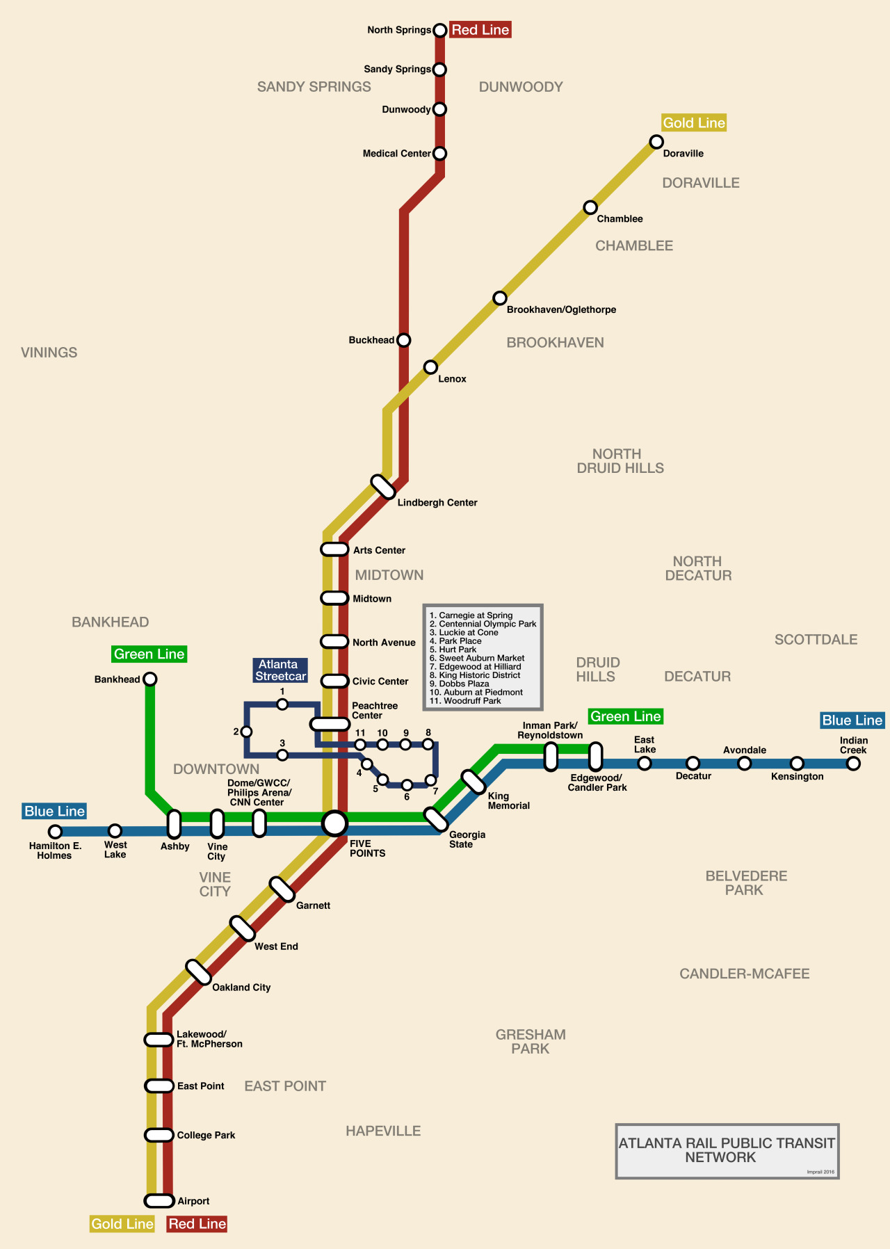 Atlanta Light Rail Map