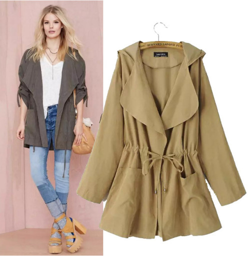 cleveruuu: Need one?  Plus Size Ladies 2 in 1 Denim Coat ใ.35 NOW ี.91    Plain Lapel Zipper Long Coat   ็.56 NOW  ษ.28   Charming Lapel Plain Cape Blouse  ส.39 NOW ร.97   Amy Green Hooded Split Front Woolen Cape  ๔.84 NOW  ี.56 