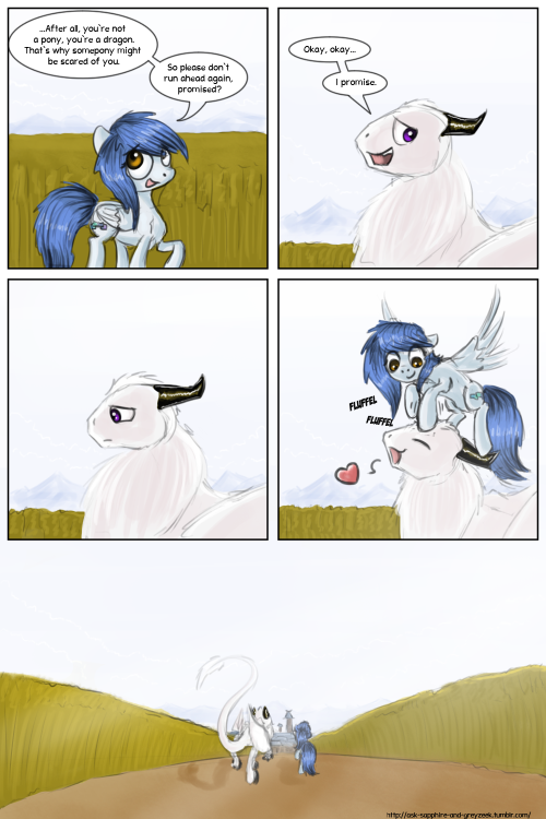 ask-sapphire-and-greyzeek:  Answering some questions now on the way to town.  D'aww <3