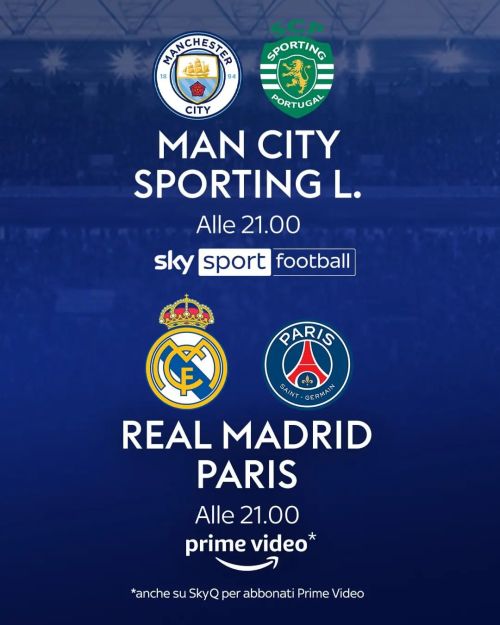 🇪🇺 UEFA CHAMPIONS LEAGUE
➖
Man City-Sporting anche in 4K
➖
E se sei cliente SKY Q abbonato Amazon prime puoi vedere Real Madrid-PSG senza uscire da sky Q
➖
#SkySport #SkyUCL #SkySport4k...