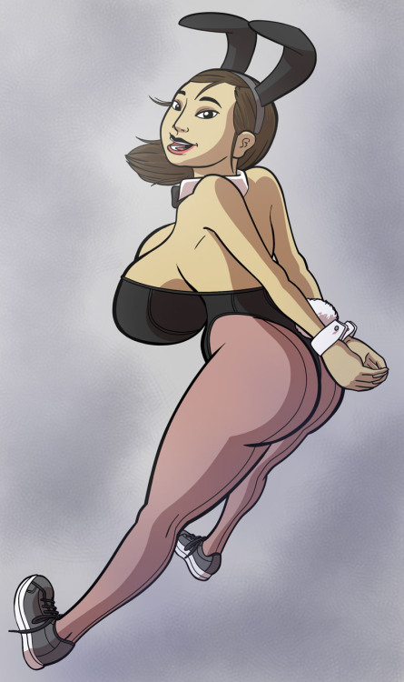 lightfootadv:  Selected by “Decide Who I Draw”, Annie from Pulse in a Playboy Bunny outfit. 