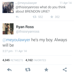 afeveryoucanttaketoyourgrave:  It’s been a while since this happened but this still breaks my little fangirl heart. The fact that he considers Brendon to always be his is just adorable. Kind of makes me wish the line “whether near or far, I am always