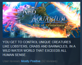 kaijubrains:Steam is filled to the brim with fuckin’ garbage games, but sometimes you get excellent 