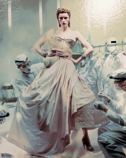 Rianne Van Rompaey by Steven Meisel - Dior Haute Couture Fall 2005