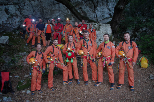 Astronauts ready to enter the caves for CAVES 2013: from left - Satoshi Furukawa (JAXA), Jeremy Hans