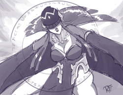 ravenousruss:  Sketchy sketch of Tharja from Tokyo Mirage Sessions, the most weebest game that I love on WiiU &lt;3