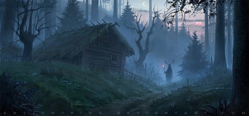 Warlock&rsquo;s forestAn illustration for Harry Potter fanfic, ancient times, AU