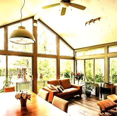 Medium Sun Room Ideas For A Medium-sized Modern Sunroom Renovation