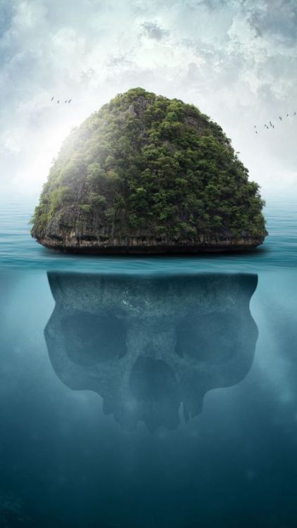 Sea, island, fantasy, skull, 720x1280 wallpaper @wallpapersmug : ift.tt/2FI4itB - if