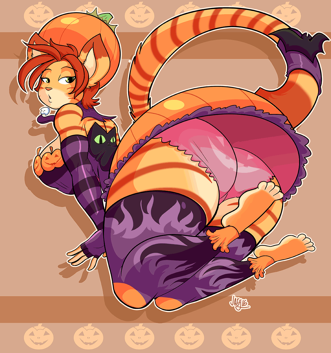 jaehthebird:  Loree’s pumpkin outfit! Supported by my amazing patreons :D 