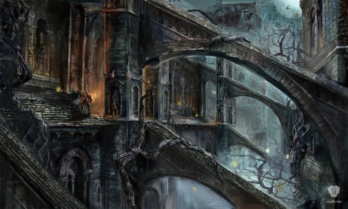 geekynerfherder: Cook & Becker, in partnership with From Software, are releasing a new collection of art prints featuring concept art from the video game, ‘Dark Souls III’. Each is a limited edition, hand numbered, museum-grade giclee print available