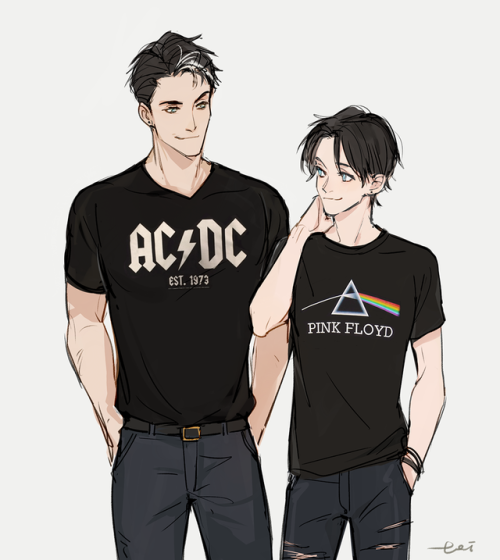 toixx:Jason and Tim in rock band shirts :DTim: im so tired i’d like to be electrified *puts his hand