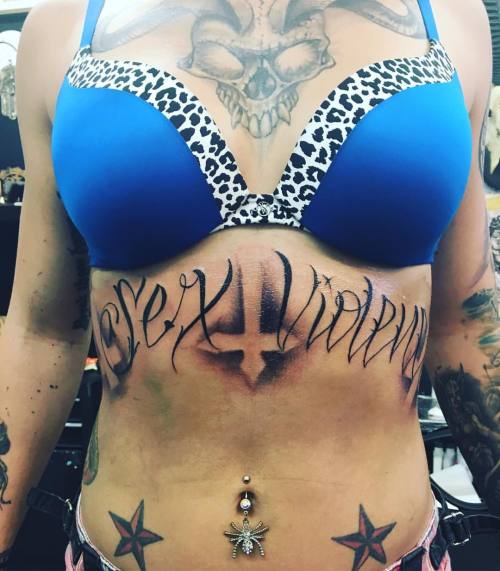 I am Sex &amp; Violence personified☠ #tattoos #babeswithtattoos #familyink #uk #fuckyes #sexandv