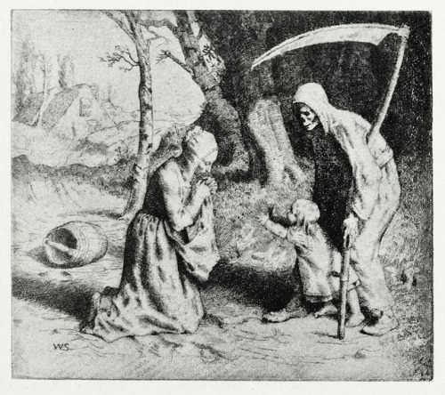 William Strang (1859-1921), ‘Grim Death Had Clasped Her Wean’, 1892Source