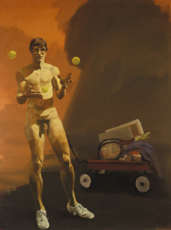 thunderstruck9:Eric Fischl (American, b. 1948), Portrait of the Artist at Mid-Career, 1991. Oil on linen, 98 x 74 in.