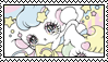 A page deco stamp depicting Melo from the peropero sparkles franchise.