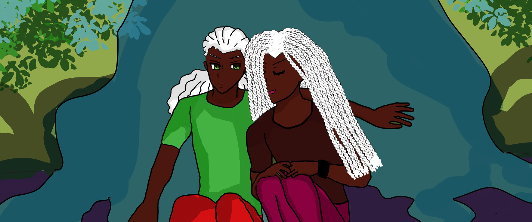 close-up of leo and khaleel...